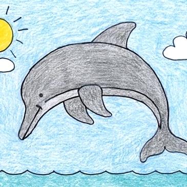 365x365 Drawing Dolphins How To Draw Killer Whale Baby Simple Dolphin - Simple Dolphin Drawing