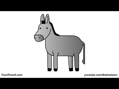 Simple Donkey Drawing