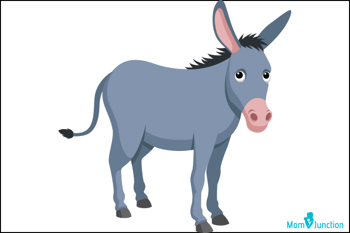 720x480 How To Draw A Donkey - Simple Donkey Drawing