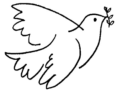 420x322 Simple Peace Dove Drawing - Simple Dove Drawing