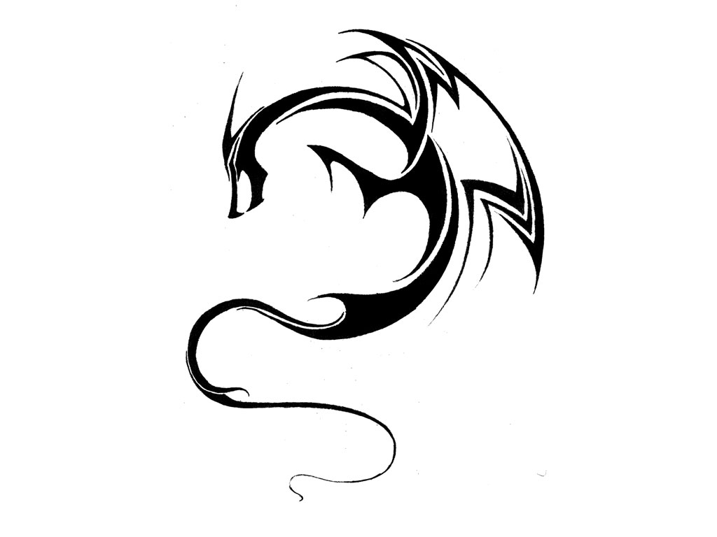 Simple Dragon Drawing at PaintingValley.com | Explore collection of ...