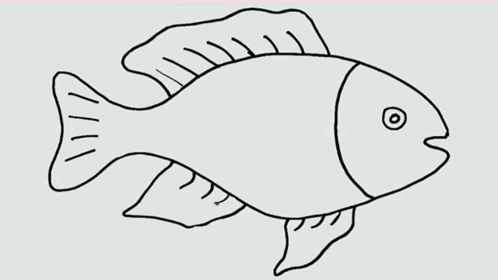 1024x576 Simple Fish Drawing For Kids - Simple Drawing For Kids