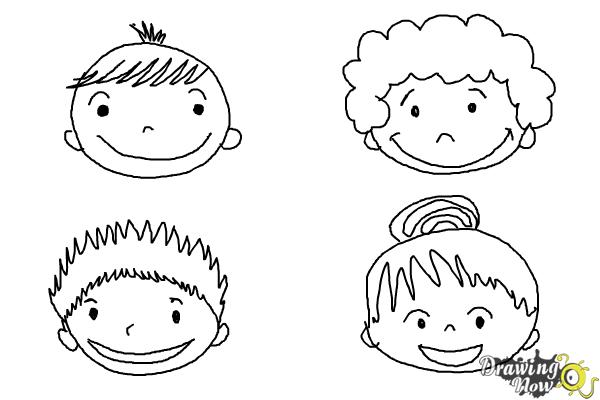600x400 How To Draw A Face For Kids - Simple Drawing For Preschoolers