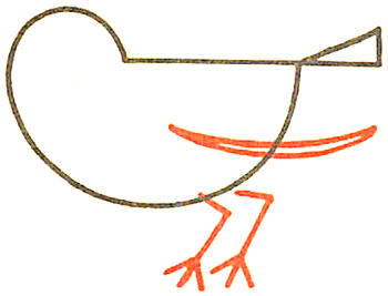 350x267 Drawing A Bird Robin With Simple Shapes For Preschoolers - Simple Drawing For Preschoolers
