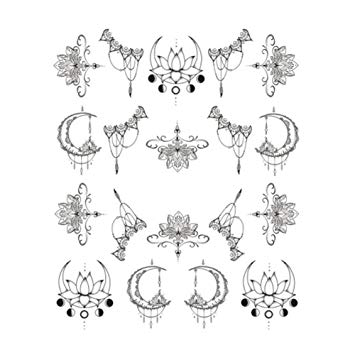 355x355 Buy Wintefei Floral Feather Simple Drawing Women Nail Sticker - Simple Drawing Images