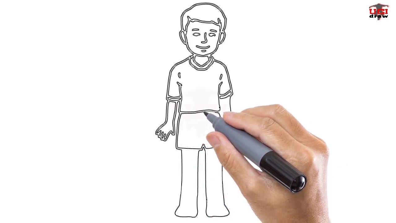1280x720 How To Draw A Boy Easy Step - Simple Drawing Of A Boy