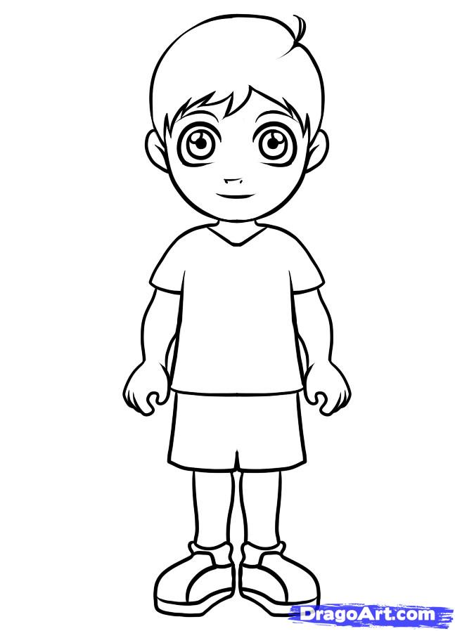 Simple Drawing Of A Boy At Paintingvalley Com Explore Collection