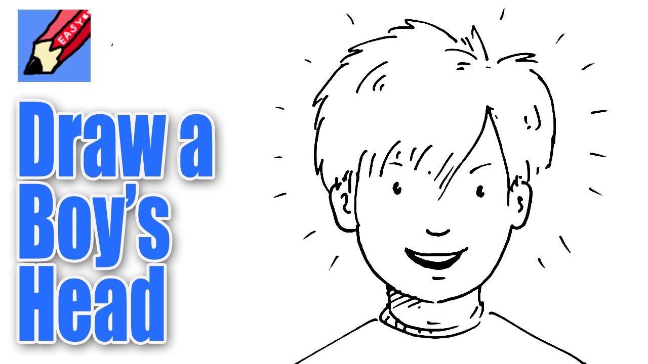 1280x720 How To Draw A Boy's Face From The Front Real Easy - Simple Drawing Of A Boy