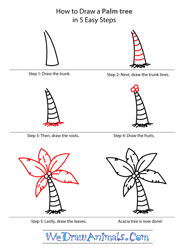 600x813 How To Draw A Palm Tree - Simple Drawing Of A Palm Tree