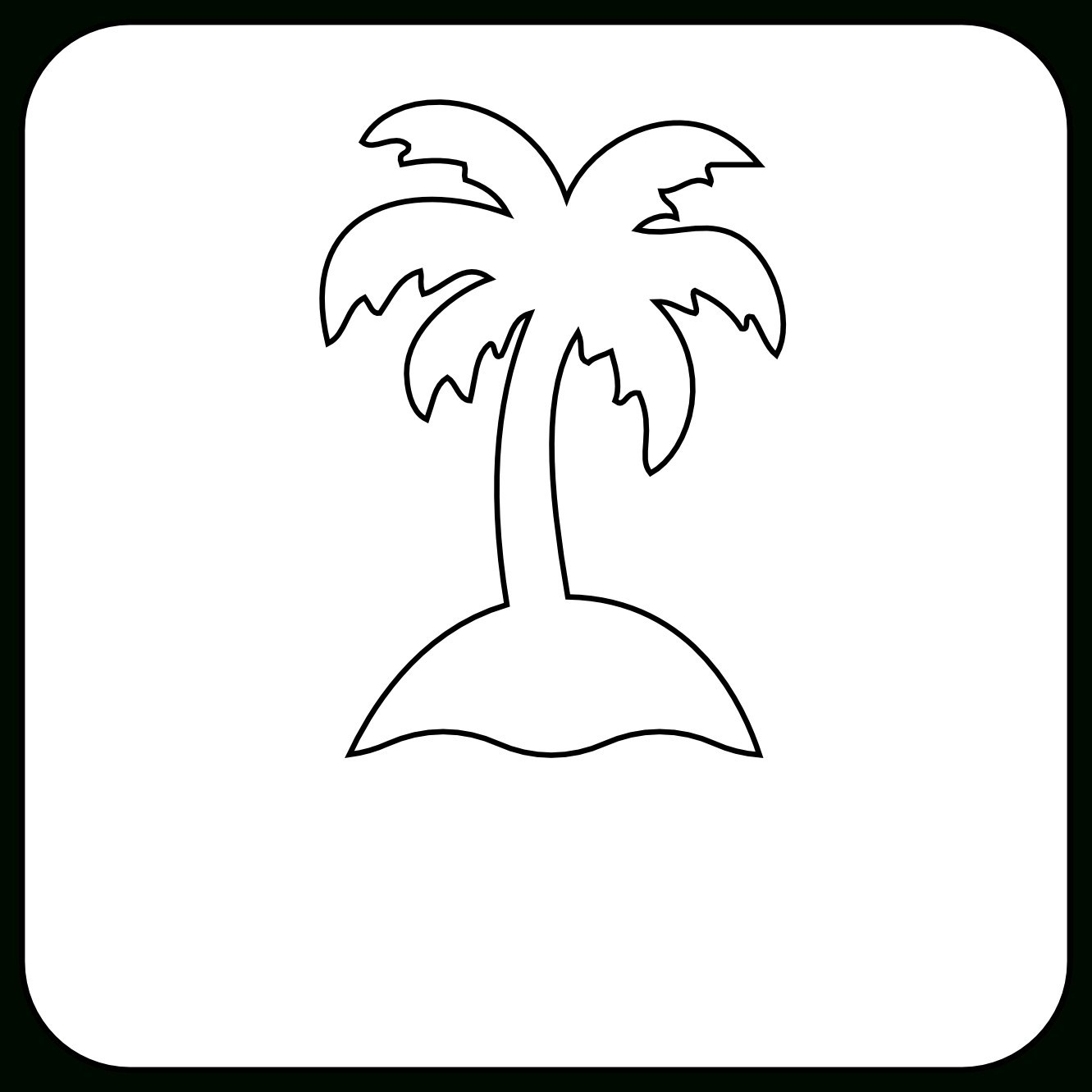 Рисунок Пальма печатка