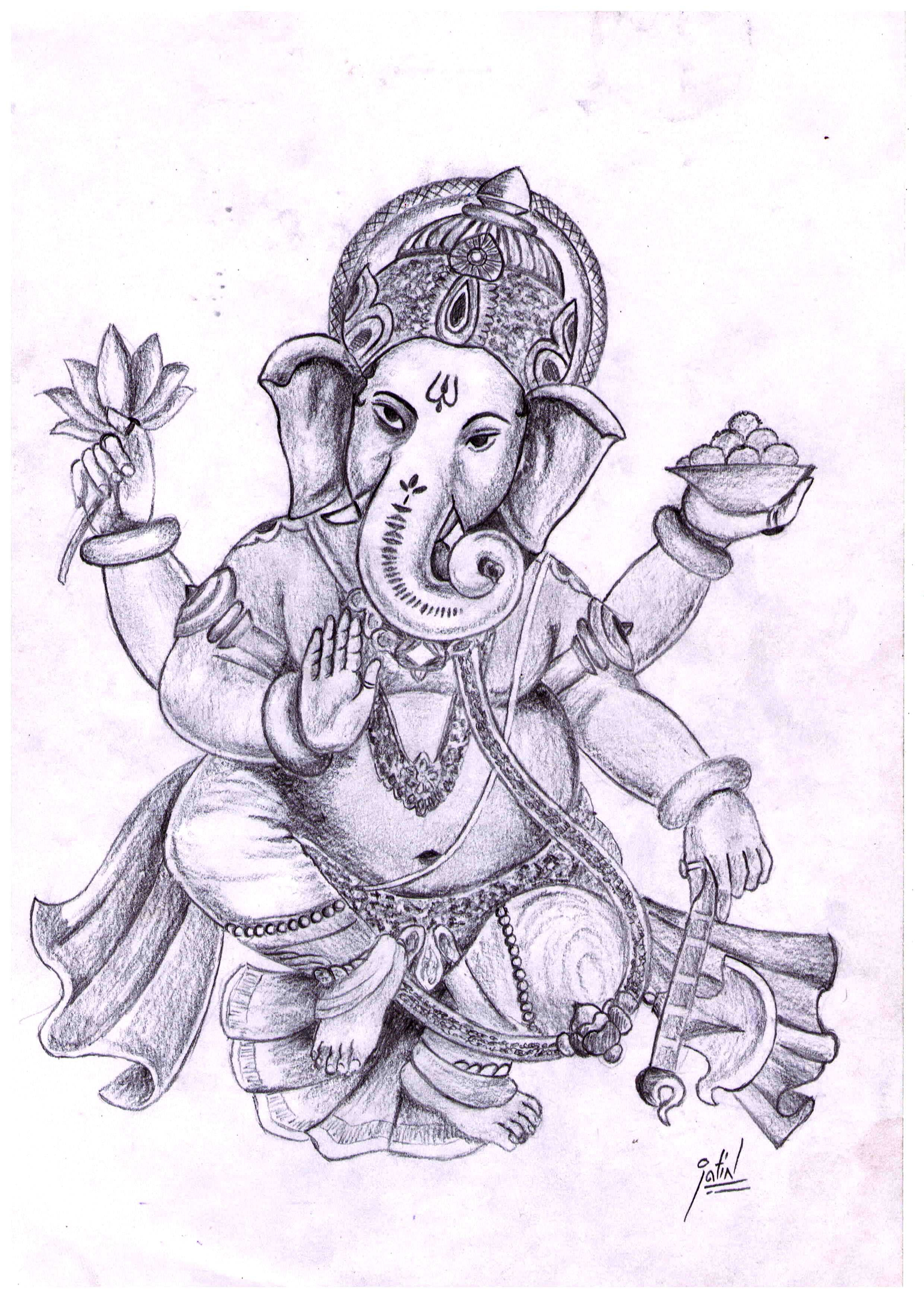 Simple Drawing Of Lord Ganesha at Explore