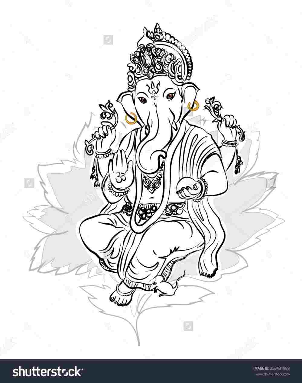 Simple Drawing Of Lord Ganesha at Explore