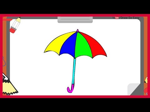 480x360 How To Draw An Umbrella Drawing For Kids And Toddlers - Simple Drawings For Toddlers