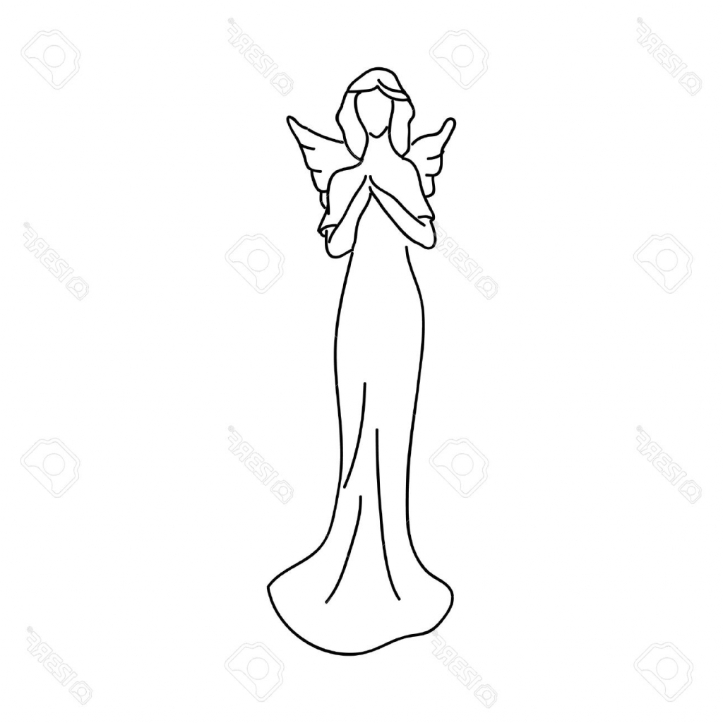 1024x1024 Huge Collection Of 'angels Drawing Step - Simple Drawings Of Angels