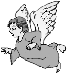 216x236 Angels Drawing - Simple Drawings Of Angels