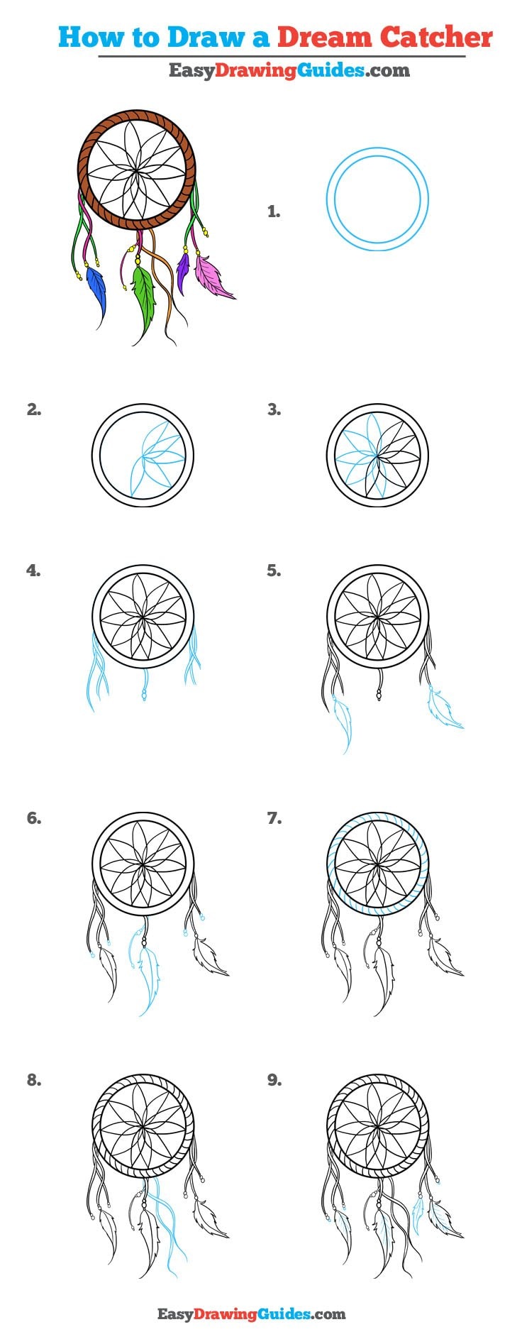 Simple Dream Catcher Drawing at PaintingValley.com | Explore collection ...