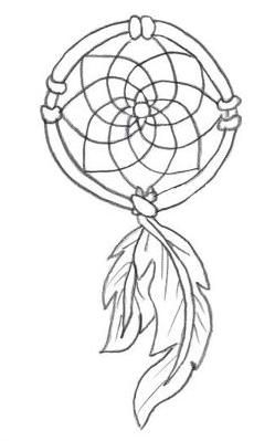 249x399 Simple Dream Catcher Tattoo - Simple Dream Catcher Drawing