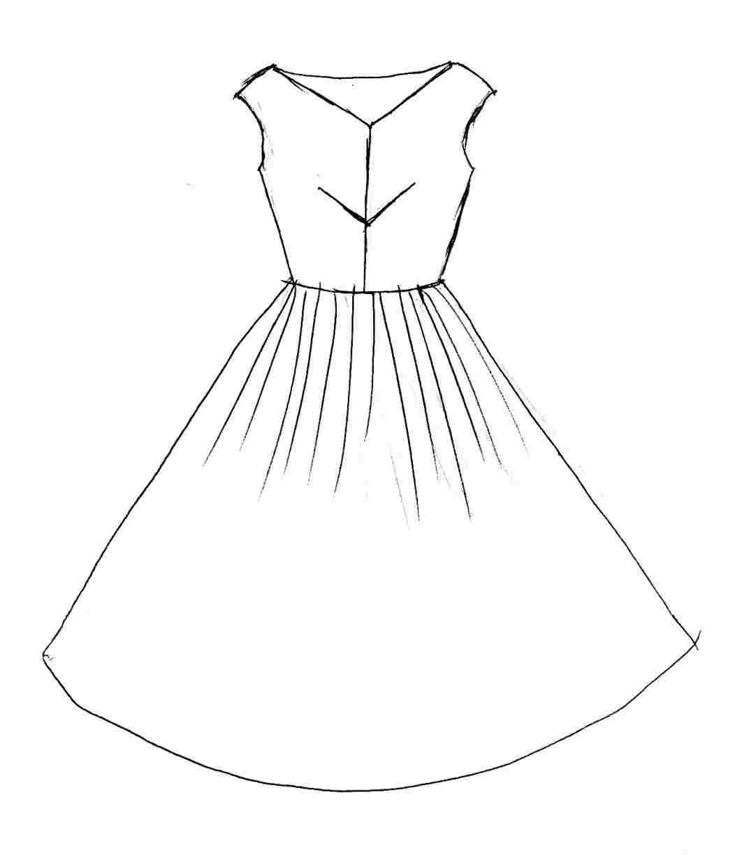 Simple Dress Drawing at PaintingValley.com | Explore collection of ...