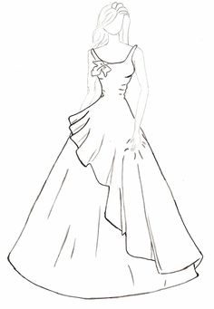 236x341 Simple Dress Sketches - Simple Dress Drawing