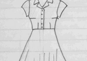 300x210 Easy Simple Dress Design Drawing To Draw A Simple Dress Step - Simple Dress Drawing