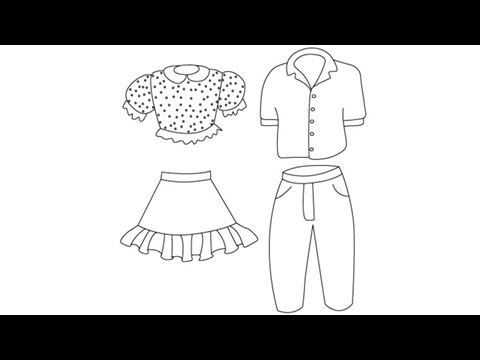 480x360 How To Draw Clothes - Simple Dress Drawing For Kids