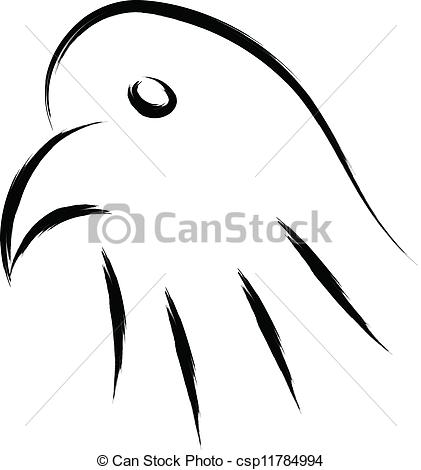 421x470 Eagle Head Simple Sketch Vector - Simple Eagle Drawing