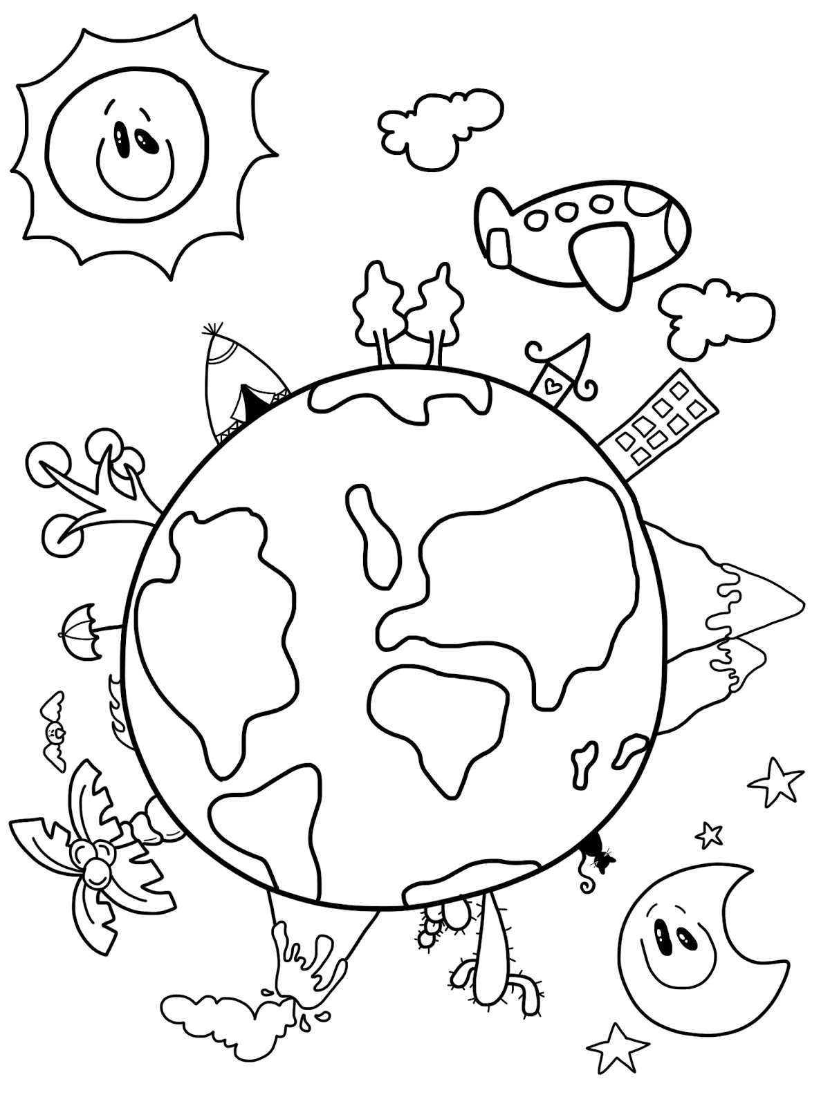 Simple Earth Drawing at Explore