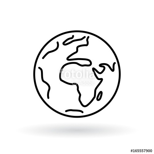 500x500 Simple Earth Drawing - Simple Earth Drawing