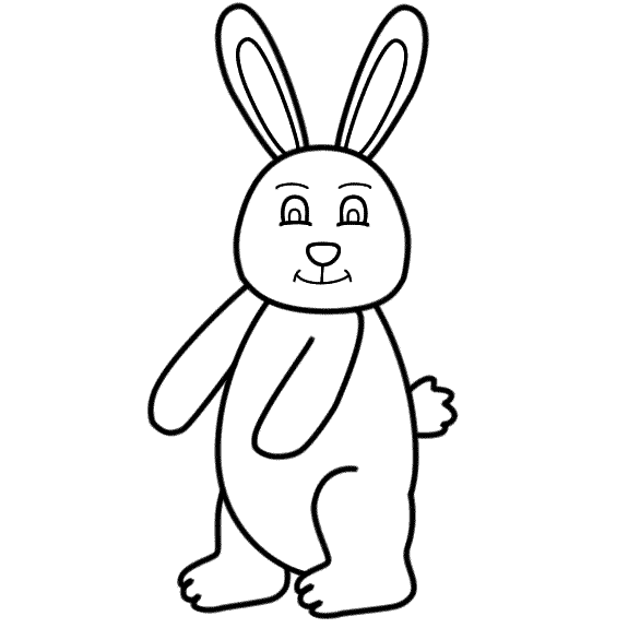 575x575 Photos Easy Easter Drawings For Kids - Simple Easter Bunny Drawing