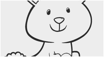 360x200 simple easter coloring pages new easter bunny clipart easy to draw - Simple Easter Bunny Drawing