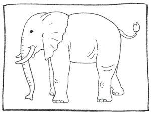 300x225 How To Draw An Elephant Boys' Life Magazine - Simple Elephant Drawing