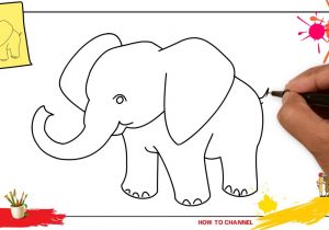 300x210 Easy Sketches Of Elephants How To Draw Simple Cartoon Elephant - Simple Elephant Drawing