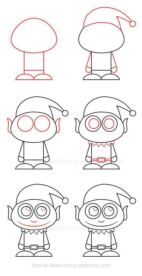 500x970 How To Draw An Elf - Simple Elf Drawing