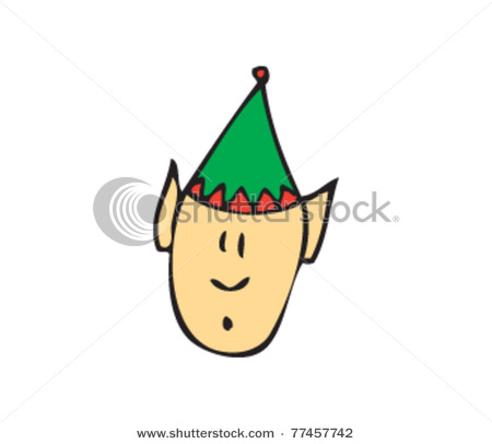 450x406 Drawing Of A Pixie Christmas Elf - Simple Elf Drawing