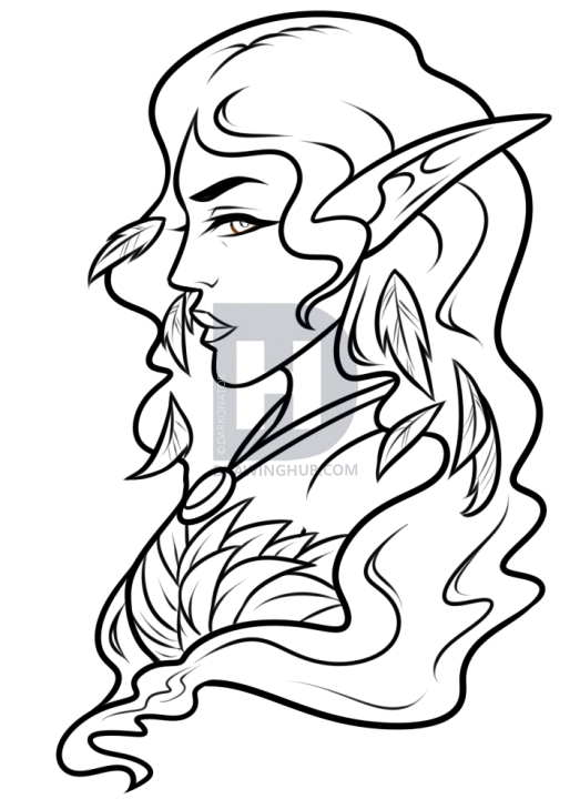 523x720 Easy Elf Drawing Lesson, Step - Simple Elf Drawing