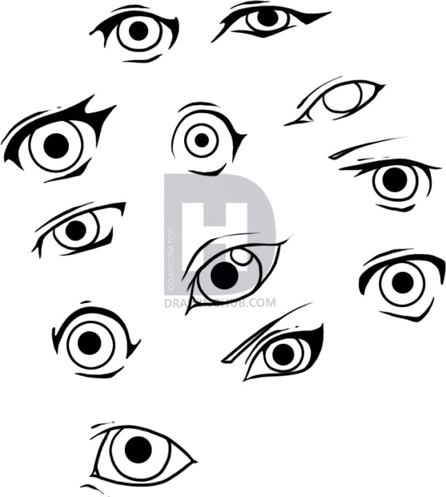 647x720 How To Draw Simple Eyes, Step - Simple Eye Drawing