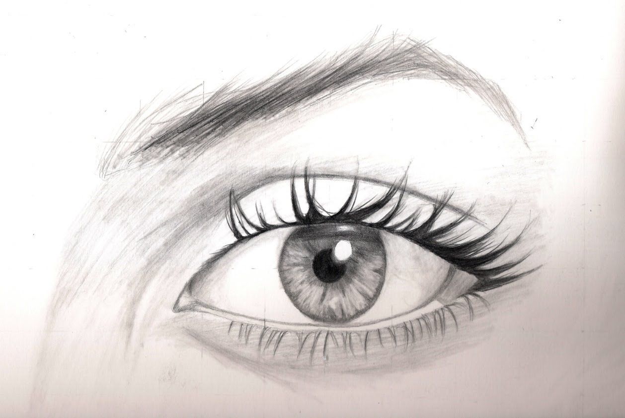 1258x842 Image Result For Simple Eye Drawing Step - Simple Eye Drawing