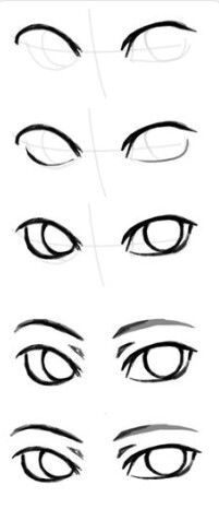 201x477 Simple Eye Guide Guides Drawings, Art, Eyes - Simple Eye Drawing