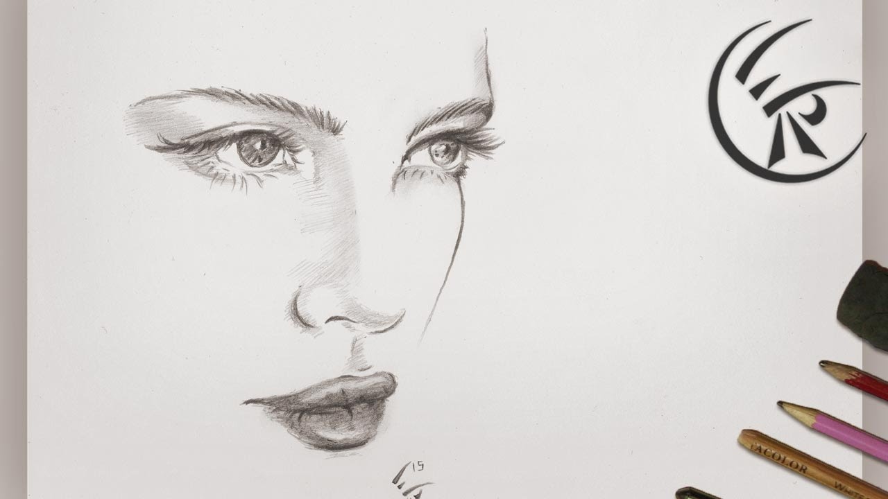 1280x720 drawing simple face timelapse - Simple Face Drawing