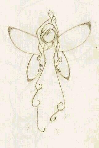 322x481 what to do with a idea like this drawing, doodling - Simple Fairy Drawing