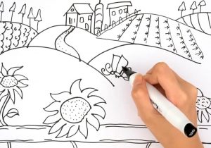 300x210 farm drawing step - Simple Farm Drawing