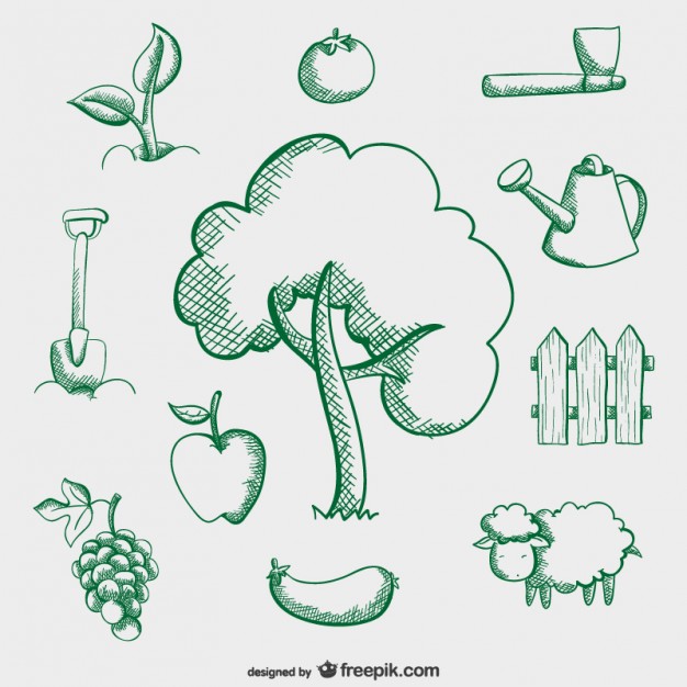 626x626 farm simple drawings vector free download - Simple Farm Drawing
