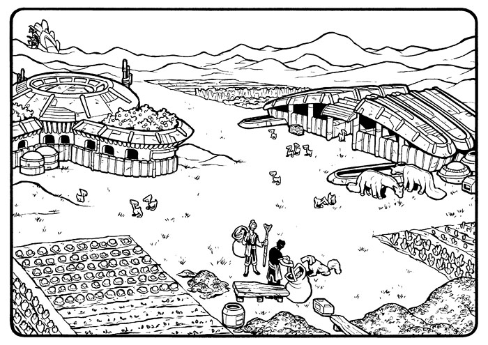 700x495 farm drawing basic for free download - Simple Farm Drawing