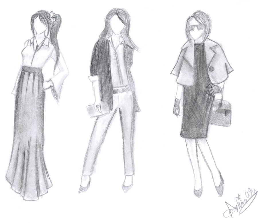 900x778 How To Design Fashion Sketches - Simple Fashion Drawings