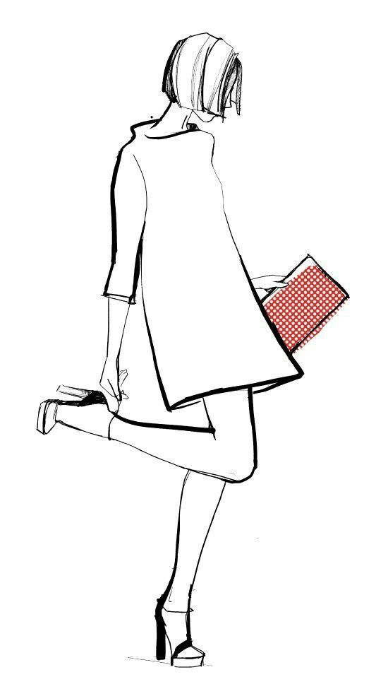 550x975 Easy Style Fashion Sketches, Illustration - Simple Fashion Drawings
