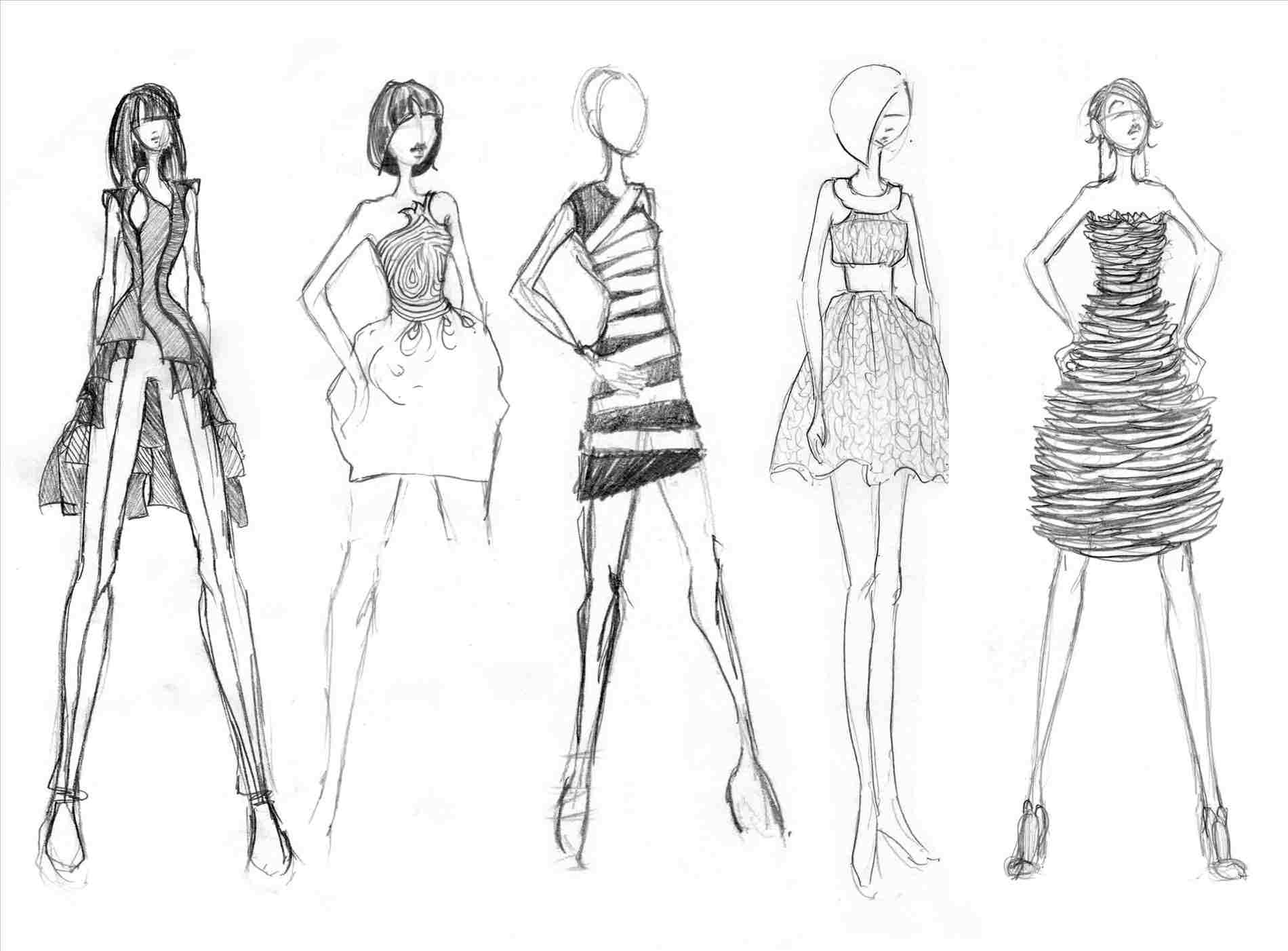 1900x1402 Modern Magdalena Simple Fashion Drawings Borowicz Mskpu Forcos - Simple Fashion Drawings