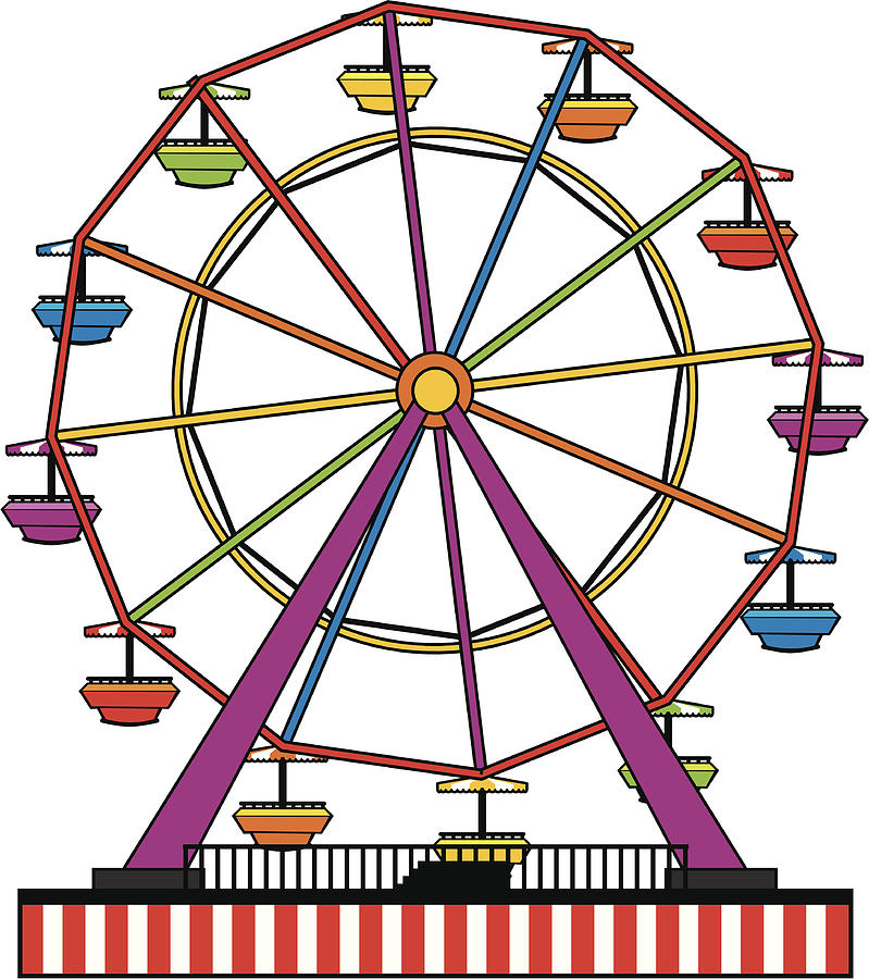 799x900 simple ferris wheel - Simple Ferris Wheel Drawing.