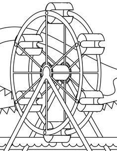 236x305 ferris wheel drawing ferris wheel outline let's spruce up - Simple Ferris Wheel Drawing