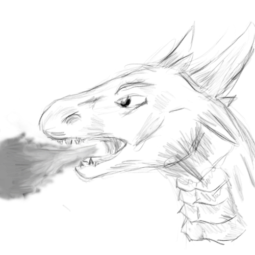 500x500 Simple Fire Breathing Dragon Drawings Images Free Download - Simple Fire Breathing Dragon Drawing