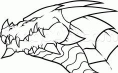 236x146 How To Draw Dragons How To Draw A Dragon Head, Step - Simple Fire Breathing Dragon Drawing